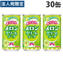 サンガリア メロンクリームソーダ 190g×30缶 缶ジュース 飲料 ドリンク サイダー 炭酸飲料 炭酸ジュース 炭酸水 ソフトドリンク 缶 ラムネソーダ