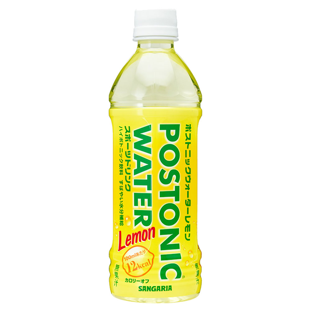 オフィストラストのスポーツドリンク ポストニックウォーター レモン 500ml 48本 サンガリア『送料無料（一部地域除く）』｜アングル2