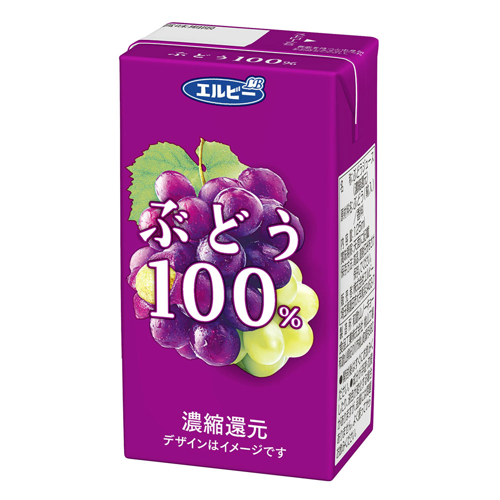 オフィストラストのぶどう 100％ 125ml 48本 エルビー ぶどうジュース グレープ『送料無料（一部地域除く）』｜アングル2