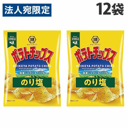 コイケヤ ポテトチップス のり塩 60g×12袋 お菓子 スナック菓子 ポテチ 湖池屋 のりしお 海苔塩のサムネイル