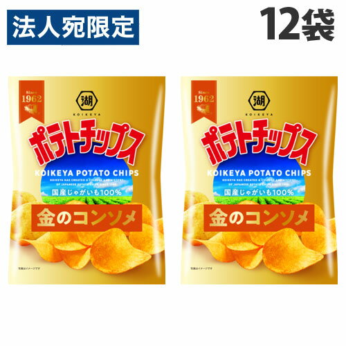 コイケヤ ポテトチップス 金のコンソメ 60g×12袋 お菓子 スナック菓子 ポテチ 湖池屋 コンソメのサムネイル