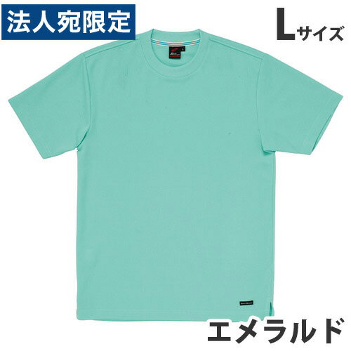 吸汗速乾半袖Tシャツ（春夏用）L エメラルド 85234 作業服 作業着 ユニホーム つなぎ 自重堂 作業 服『代引不可』『送料無料（一部地域除く）』