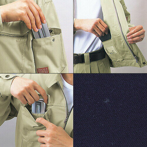 T/Cブルゾン（秋冬用）S ネイビー 42000 作業服 作業着 ユニホーム つなぎ 自重堂 ...