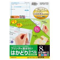 プリンタを選ばない はかどりラベル A4 8面 22枚【コクヨKOKUYO】KPC-E1081-20