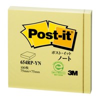 Label Paper - ポスト・イット再生紙ノート【住友スリーエム】654RP5色からお選びください。