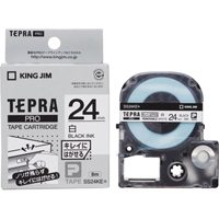 PROテープ再剥離 SS24KE 白に黒文字 24mm【キングジム】 PROテープ再剥離 SS24KE 白に黒文字 24mm【キングジム】