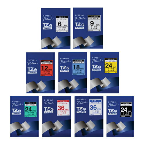 ピータッチ用テープカートリッジ ラミネートテープ[ブラザー]TZe-1116mm幅×8m3色からお選びください。