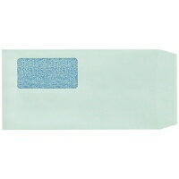 窓付き封筒長3＜テープ付＞グリーン・ブルー100枚 【スマートバリュー】P029J-□2色からお選びください。
