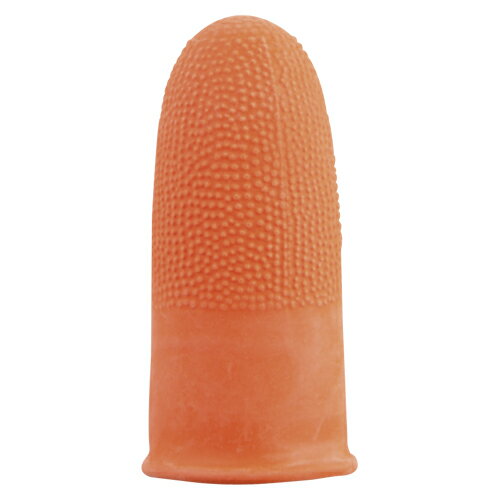 【ゆうパケット対応可】ペブル指サック　オレンジ　中【鈴木ラテックス】5-B（10個入）