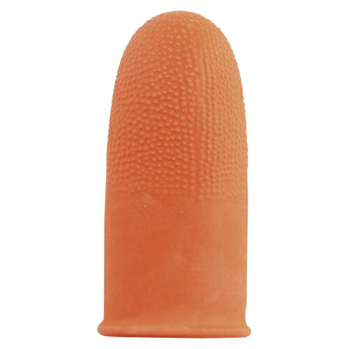 【ゆうパケット対応可】ペブル指サック　オレンジ　大【鈴木ラテックス】5-A（10個入）