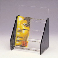 パンフレット台　アクリル製A4判1列2段【クラウン】CR-PF12-T 【メーカー直送品】【時間指定不可・夜間..