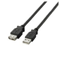 USB2．0延長ケーブル（A－A）　ノーマル／3m／ブラック U2C-E30BK【エレコム】