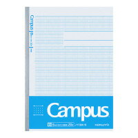 学習罫キャンパス＜図表罫＞　セミB5　作図ドット入りB罫　罫幅6mm　青 ノ-F3BK-B【コクヨ KOKUYO】