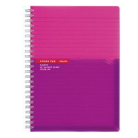 【ゆうパケット対応可】ツインリングノート　＜カラータグ＞　A5　罫幅7mm　90枚　ピンク CTス-C30P【..