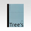 【ゆうパケット対応可】Tree's セミB5 40枚 ブル-グレーB罫(6mm)×35行 止め罫【日本ノート】UTR4BGR