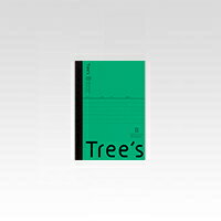 【ゆうパケット対応可】Tree's　A6　48枚　グリーンB罫(6mm)×20行　引流し罫【日本ノート】UTRBA6G