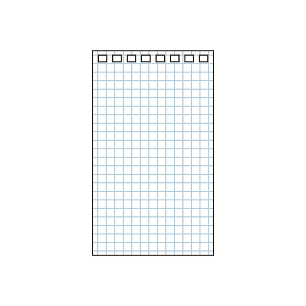 【ゆうパケット対応可】ツイストノート＜専用リーフ・薄色方眼罫＞メモサイズ　8穴1組(40枚)【リヒトラブ】N-1781SW