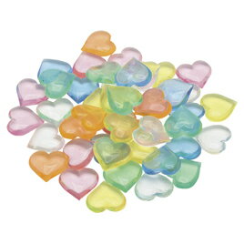 アクリルアイス　ハート蛍光クリア