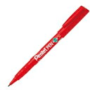 YESぺんてるペン。ぺんてるペンは、キシレンやセロソルブを使わず「アルコール系油性インク」を使用した油性マーカーです。●マーカー（油性インク）●仕様：細字●筆記幅：0．9mm●色：赤●材質／軸、キャップ、チップホルダー：ポリプロピレン、尾栓：ポリエチレンJ150288