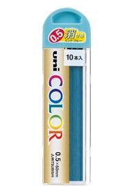 【送料無料】ユニカラー　カラー芯　シャープ用替芯uni0.5-205C　0.5mm　ミントブルー　10本×10個入U05205C.32【三菱鉛筆　uni】