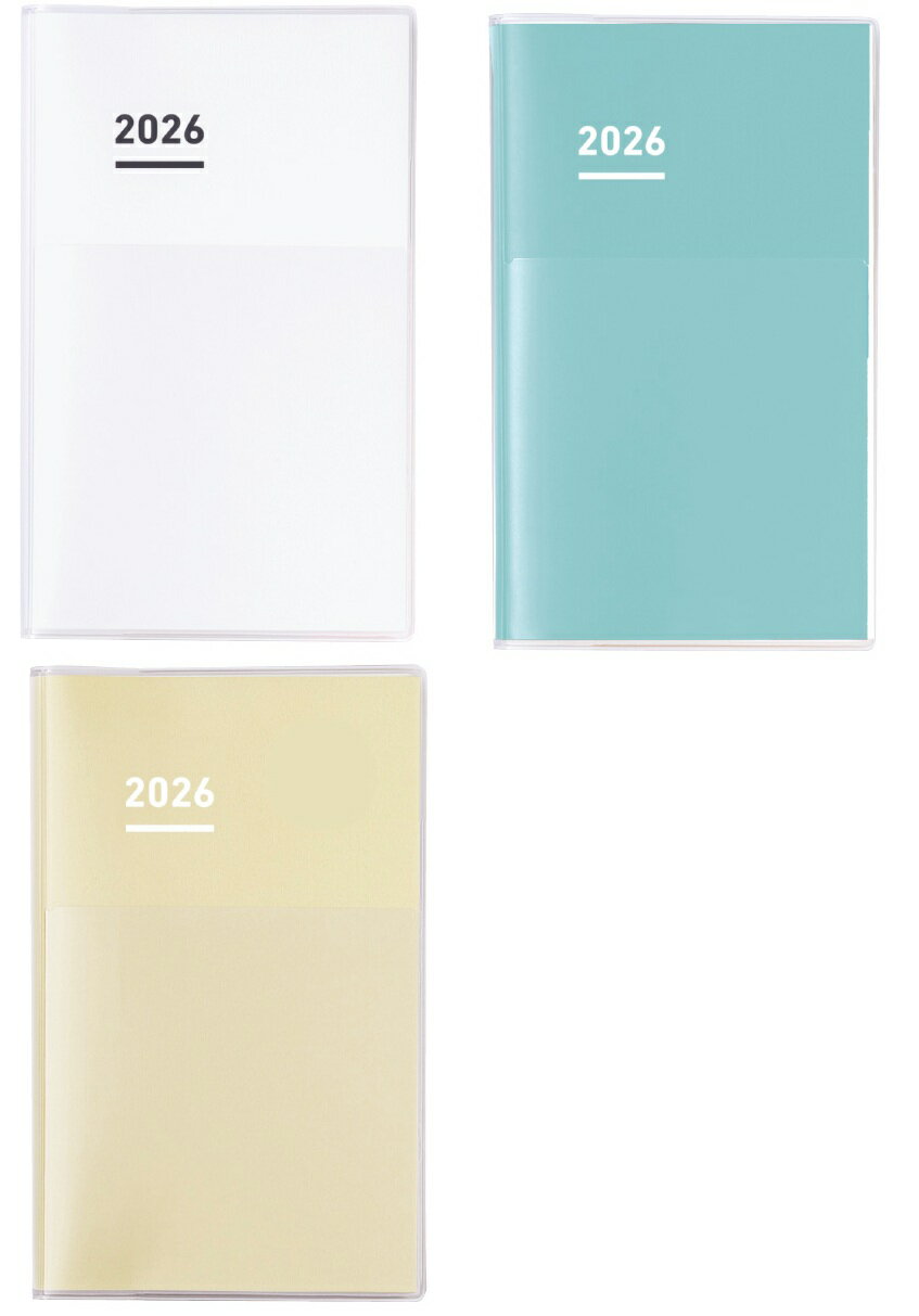 ＜2026年版＞ ジブン手帳　DIARY スタンダードカバータイプ A5スリム（H217×W136mm） DIARY + PVC透明マットカバー ニ-JCD1W-26 ホワイト ニ-JCD1G-26 グリーン ニ-JCD1Y-26 イエロー【コクヨ KOKUYO】