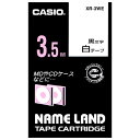 ●スタンダードテープ　●テープ幅／3.5mm　●長さ8m　●白に黒文字　●プラスチックの再利用57％k5414-0004