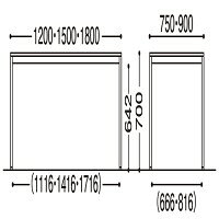 【アール・エフ・ヤマカワ】テーブル RFD2-1575NTBL ナチュラル【お客様組立商品】 【メーカー直送品】【時間指定不可・夜間配送不可】【平日配送のみ】 [2]