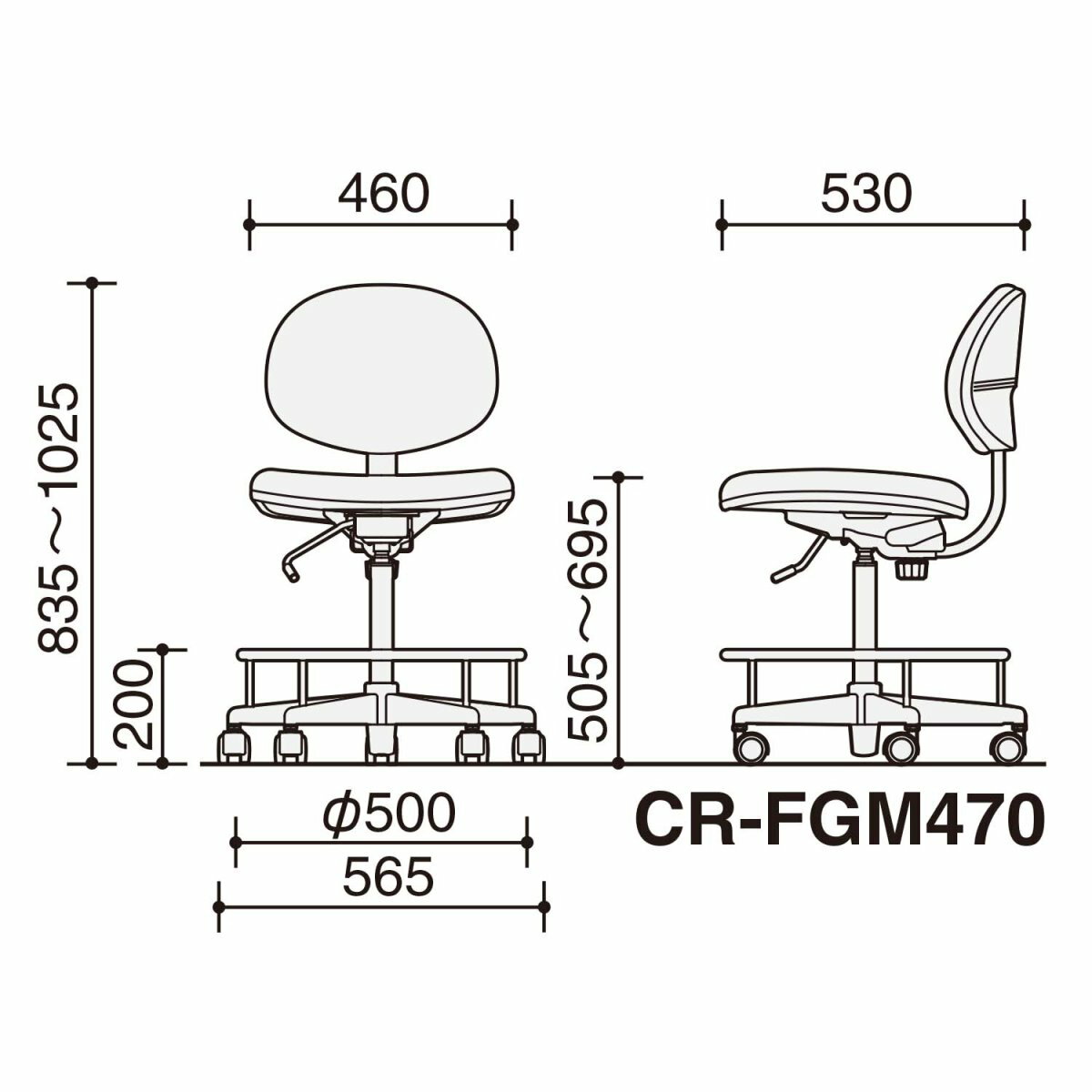 【コクヨ】コクヨ チェア クリーンルームチェアCR-FGM470 作業用イス 背付きチェア ハイタイプ 【メーカー直送品】【時間指定不可・夜間配送不可】【平日配送のみ】 [2]