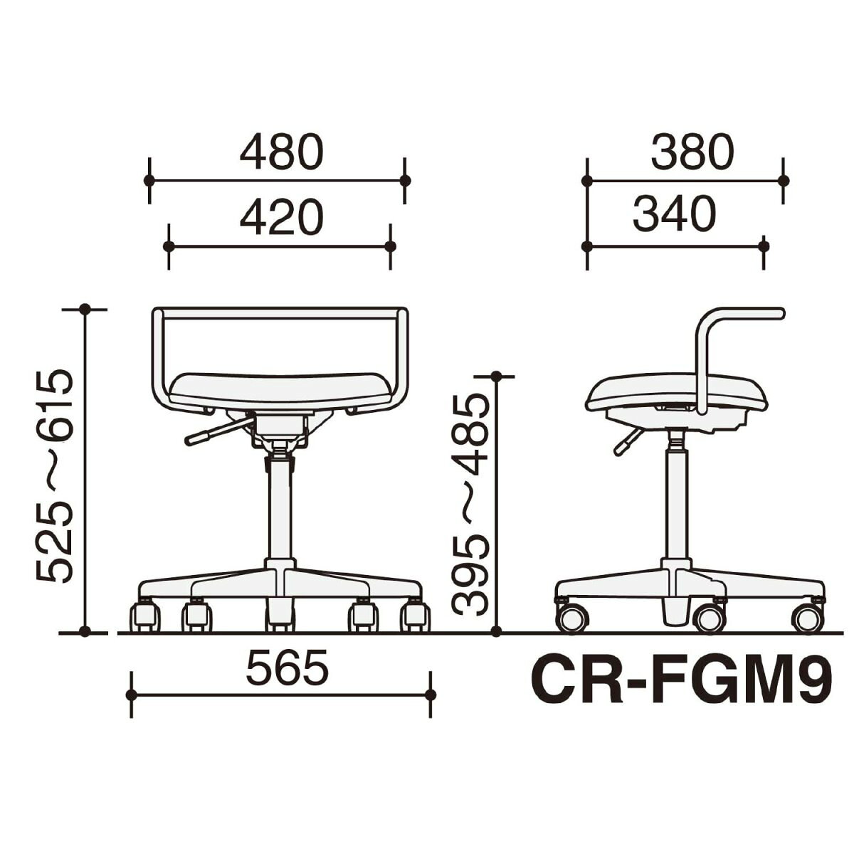 【コクヨ】コクヨ チェア クリーンルームチェアCR-FGM9 作業用イス ロータイプ 【メーカー直送品】【時間指定不可・夜間配送不可】【平日配送のみ】 [3]