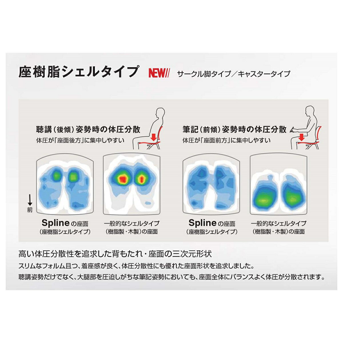 【コクヨ】会議イス ミーティングチェアSpline スプライン K11-B200 キャスタータイプ 座樹脂シェルタイプ ブラック塗装脚 【メーカー直送品】【時間指定不可・夜間配送不可】【平日配送のみ】 [2]