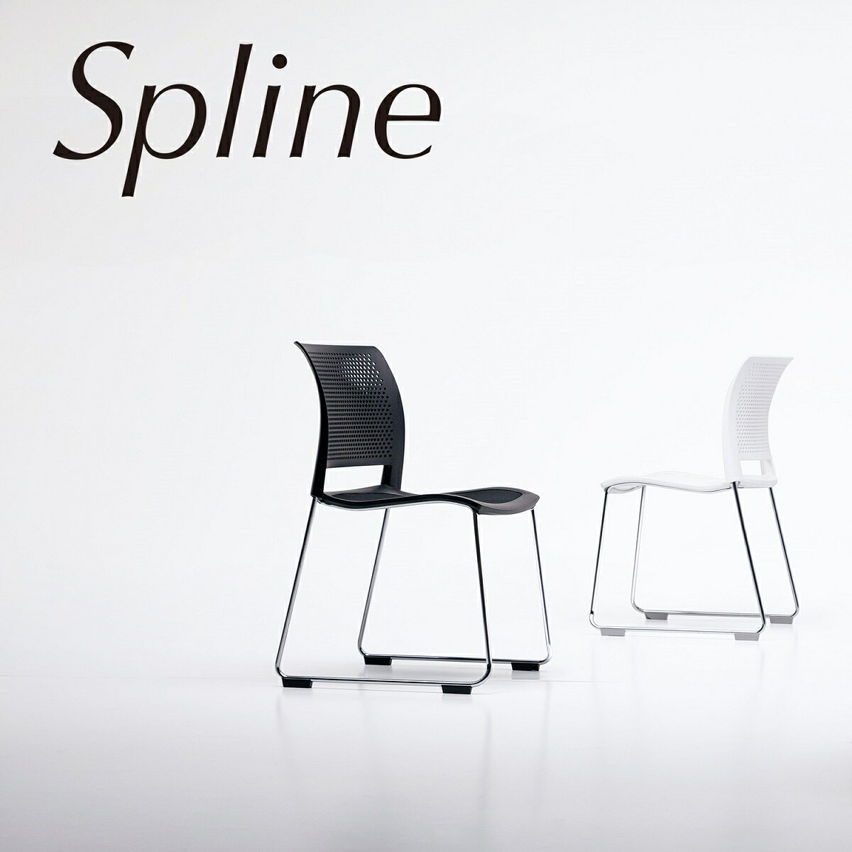 【コクヨ】会議イス ミーティングチェアSpline スプラインK11-M34-BK サークル脚タイプ 座メッシュタイプ ブラックシェル スチール脚 【メーカー直送品】【時間指定不可・夜間配送不可】【平日配送のみ】 [3]