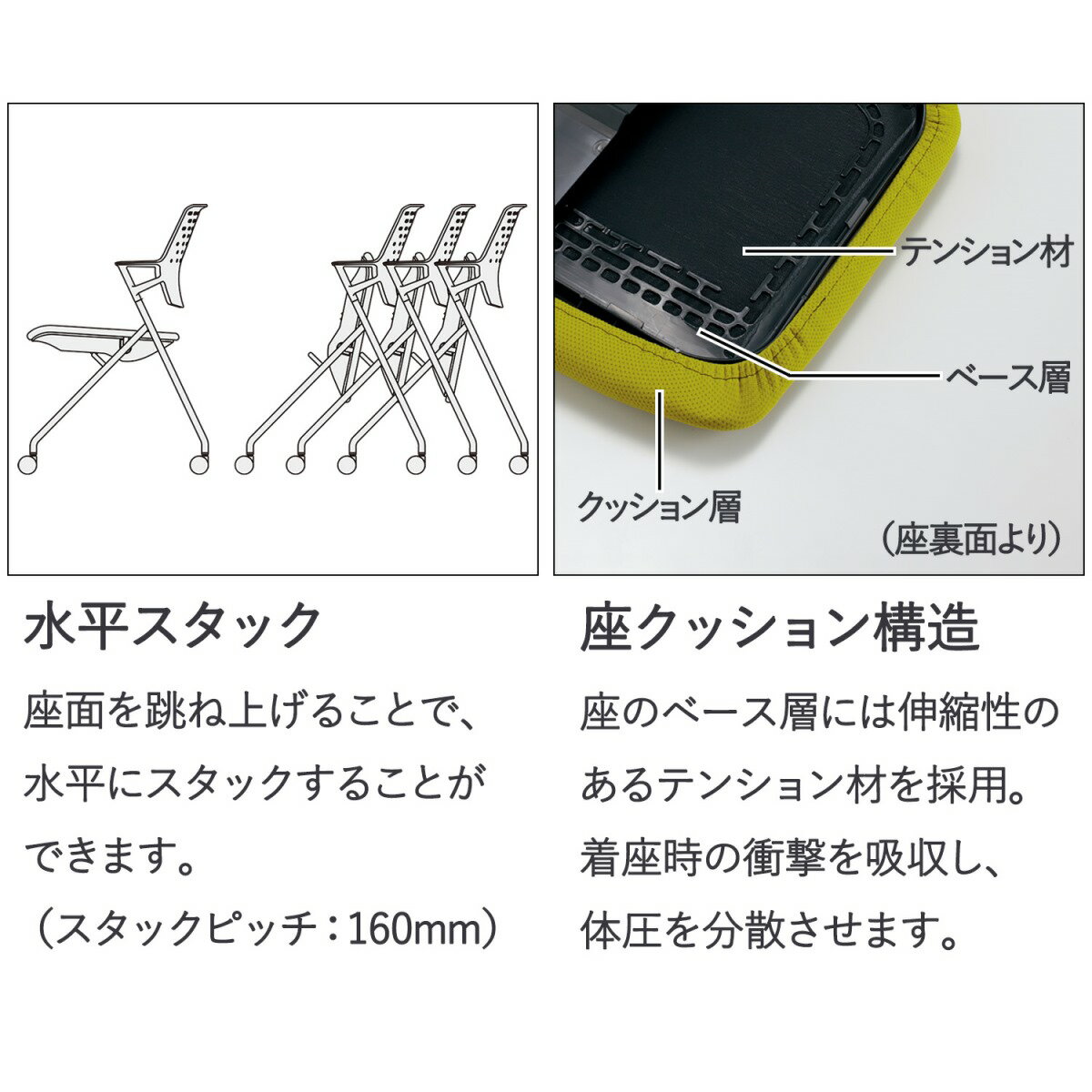 【コクヨ】会議イス ミーティングチェアPiega ピエガCK-M720PAW 背樹脂タイプ ホワイトシェル 肘付きチェアー メッキ脚 【メーカー直送品】【時間指定不可・夜間配送不可】【平日配送のみ】 [2]