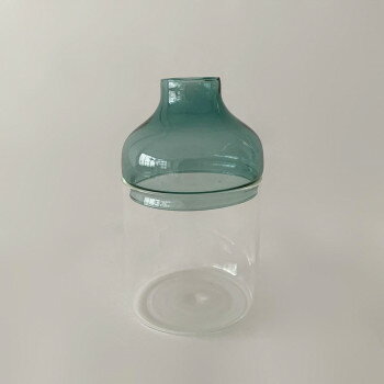 （同梱不可） 志成販売 GLASS カラー ドーム セパレートボトル(S) ブルー 107625BL ディスプレイ向きのボトル