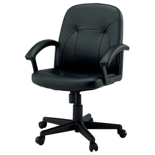 マネージャーチェア 役員イス C121JAP ブラック PVCレザー幅 655mm × 奥行き 710mm × 高さ910mm【ジョ..