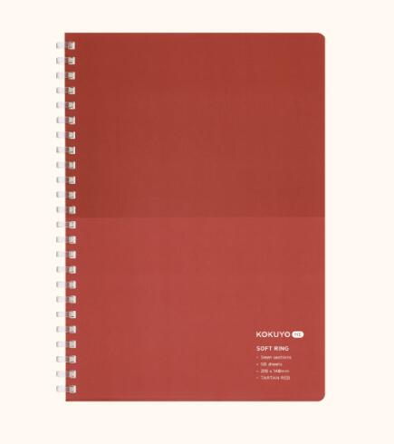 【ゆうパケット対応可】＜KOKUYO　ME＞ソフトリングノートME・50枚5mm方眼A5・タータンレッド【コクヨ】KME-SR931S5DR