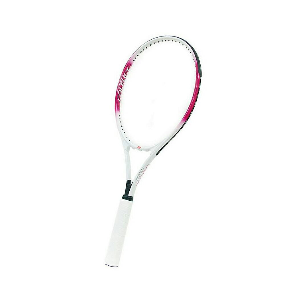 （代引き不可）（同梱不可）CALFLEX カルフレックス 硬式　一般用　テニスラケット　専用ケース付　ホワイト×ピンク　CX-01