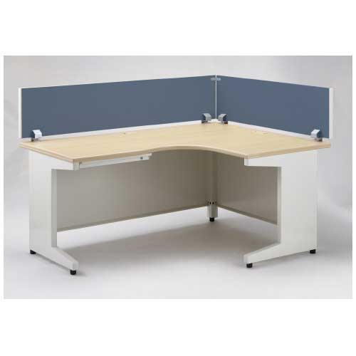 L型平机デスクトップパネルRJ-1612P-9-2 SB スモークブルー【プラス】【メーカー直送品】【時間指定不可・夜間配送不可】【平日配送のみ】