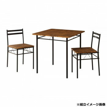 （代引き不可）（同梱不可） 弘益(KOEKI) UTILITY ライクビンテージ ダイニング3点セット ブラウン DSV70BR 使いやすくシンプルな機能とデザインのダイニングセット