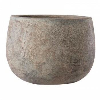 （同梱不可） グリーンポット 植木鉢 フリット バルーン アンティーククリーム 23cm EB-FB2318ACR 表面..