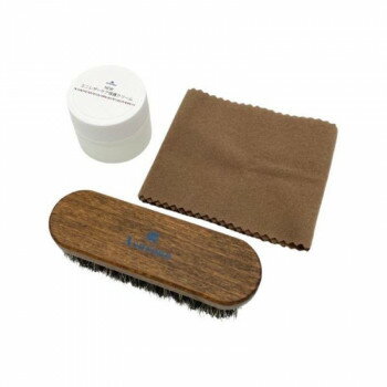 （同梱不可） NEWレザーケアセット 木製レザーケアブラシ、ミニクリーム、ケアクロスの3点セット