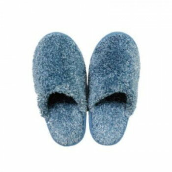 （同梱不可） グラデ トイレスリッパ スモークブルー ヨコズナクリエーション 足が沈み込むほど毛足が長くソフトタッチ
