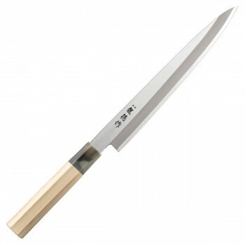 （同梱不可） 富士カトラリー 龍徳作 八角柄和包丁 柳刃210mm FC-575 サビに強いステンレス刃物鋼を採用