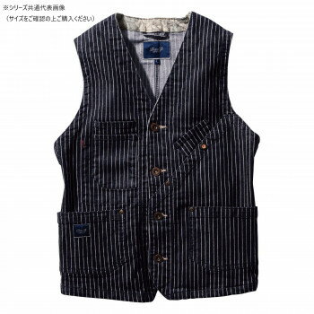 （同梱不可） 桑和 1472-06 ベスト LLサイズ ストライプ(910) Dandy Dad 伸縮性抜群のストレッチ素材