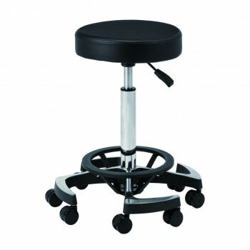 （代引き不可）（同梱不可） 2WAY 昇降式スツール B-087 足踏み＆ハンドレバー ブラック 60370 足踏みで!手元ハンドルで!2WAY昇降式スツール