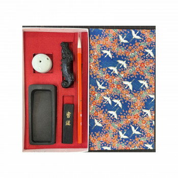 （同梱不可） 書道文房具　五点セット　梅・ST11-2 すぐに始められる書道文房具セット!