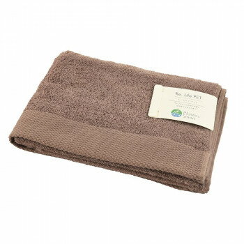 （同梱不可） リサイクルコットンミニバスタオル グレー ZGRC-590GY(3) 再生PET素材のミニバスタオル