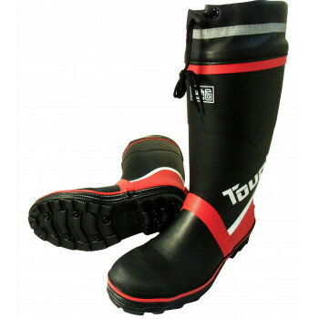 （同梱不可） 喜多 糸入り安全ゴム長靴(カバー付) XL(27.5〜28.0cm) ブラック KR7270 4層構造の糸入り..