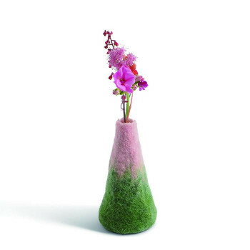 （同梱不可） aveva ウールベース L ピンクウッズ AVV040085 「山」に着想を得たウールの花瓶