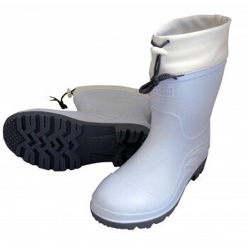 （同梱不可） 喜多 安全ショート耐油長(カバー付) M(24.5〜25.0cm) ホワイト KR7440 雨水や小さなゴミ等の侵入を防ぐカバー付