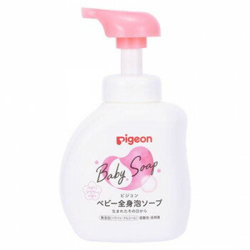 (同梱不可) ピジョン ベビー全身泡ソープ ベビーフラワーの香り 500ml 517-084451-00 赤ちゃんのお肌へのやさしさをいちばんに考えたスキンケア